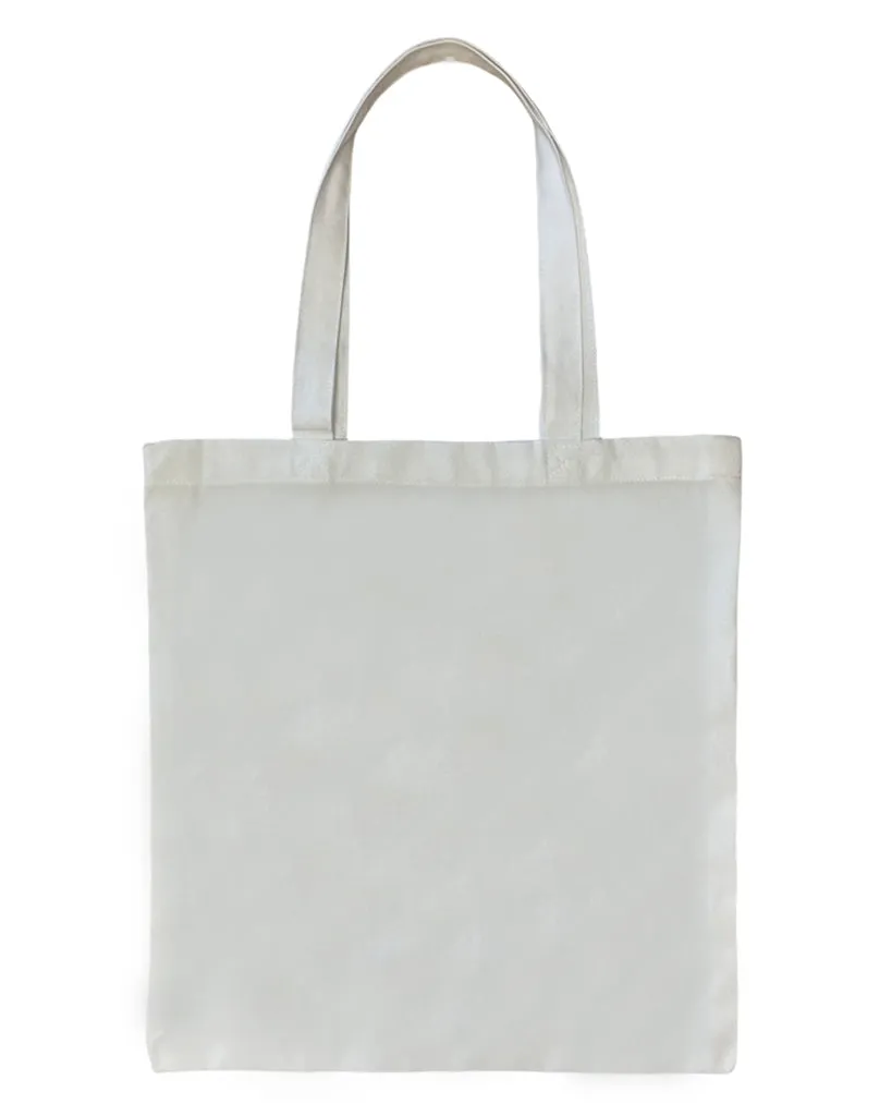 12 ct Sublimation 100% Polyester Canvas Tote Bags White - By Dozen