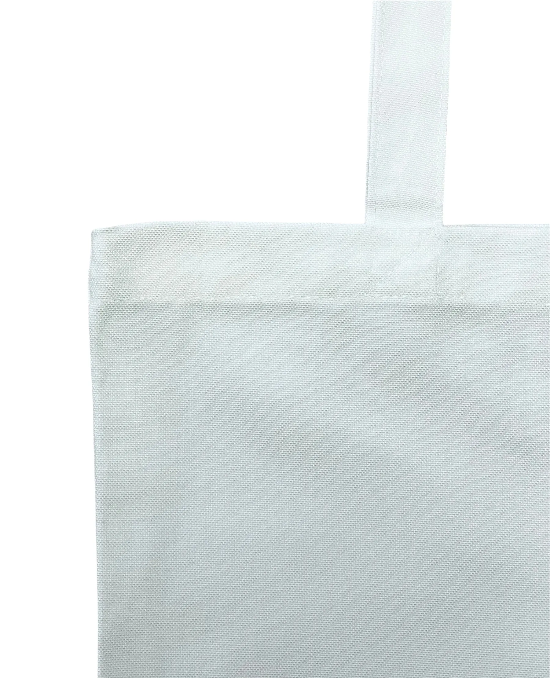 12 ct Sublimation 100% Polyester Canvas Tote Bags White - By Dozen