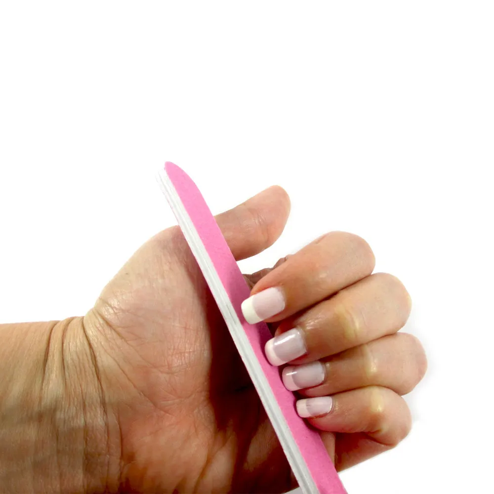 12 Pc Nail Files Double Sided Emery Board Gel Manicure Pedicure Beauty Spa Files