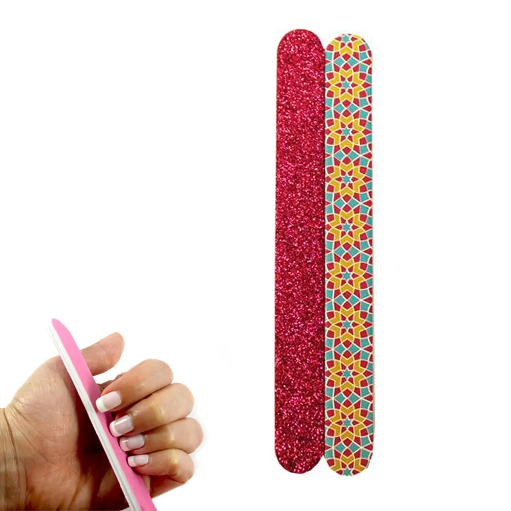 12 Pc Nail Files Double Sided Emery Board Gel Manicure Pedicure Beauty Spa Files