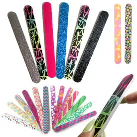 12 Pc Nail Files Double Sided Emery Board Gel Manicure Pedicure Beauty Spa Files