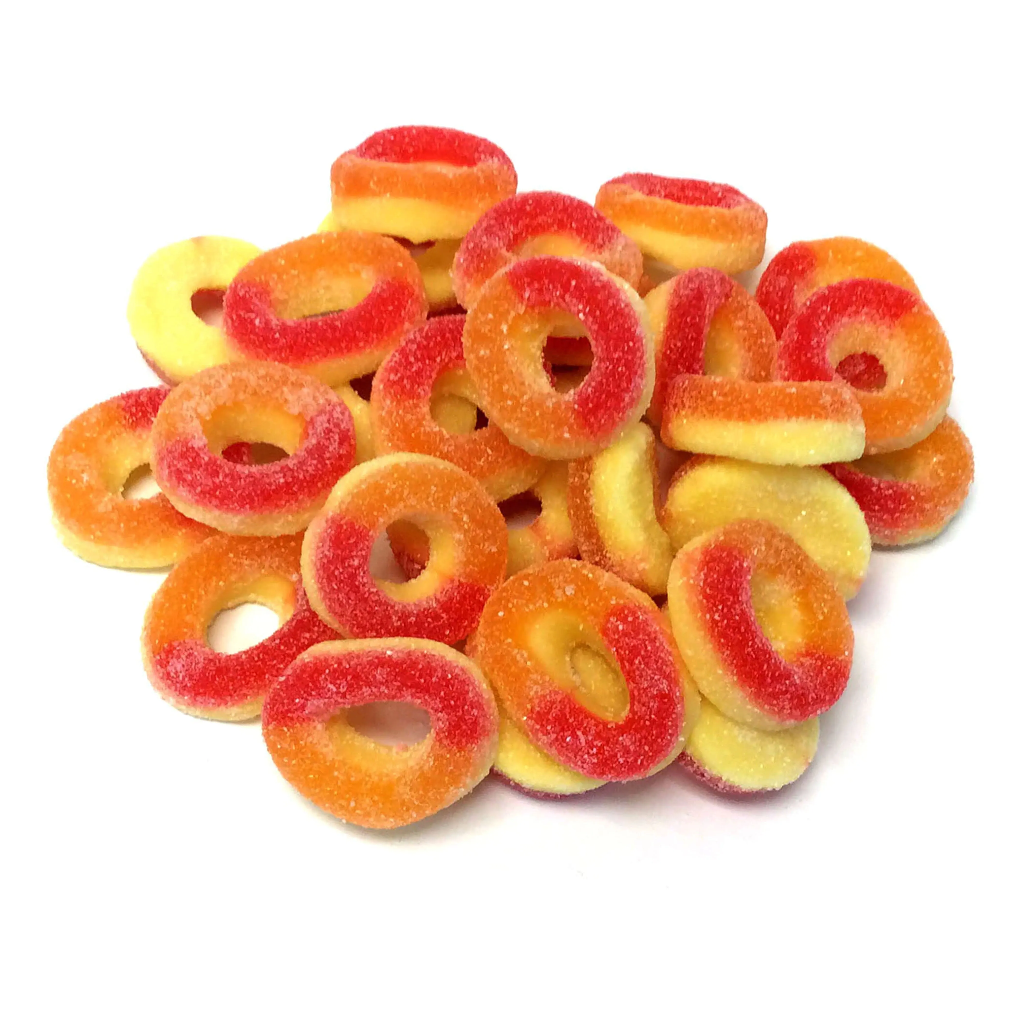 2 Bags Peach Rings Soft Gummy Candy Gummi Sugar Candies Chewy Sweet Fat Free