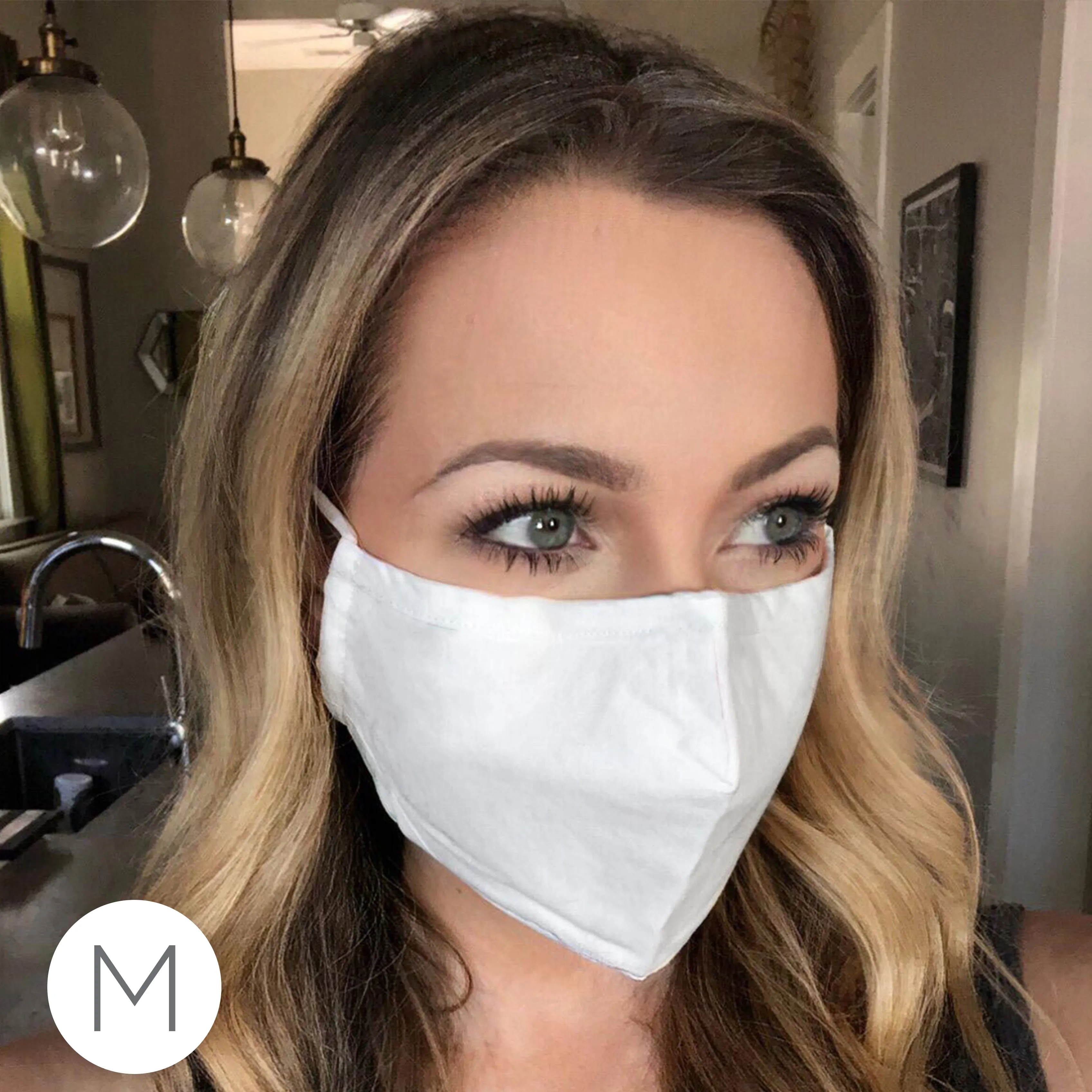 3-Layer Woven Cotton Chambray Face Mask, Vaxxed & Masked to Protect the Kids
