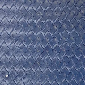 3oz (1.4mm) Cadet Blue Basket Weave Embossed Cow Leather (per square foot)
