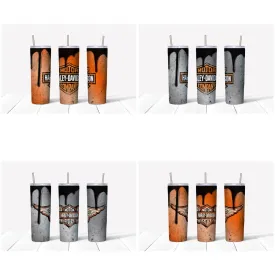 4 Harley Davidson Drip Tumbler Wrap Designs Bundle JPG