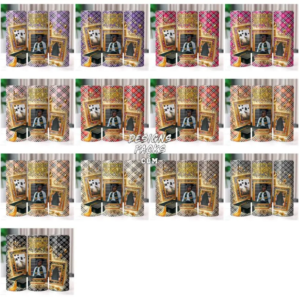 45 CLASS OF 2024 Frame Style Tumbler Wrap Bundle JPG