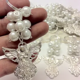 75 pcs keychain angel charm, Wedding favors, Baptism Favors, Communion favors, Recuerditos