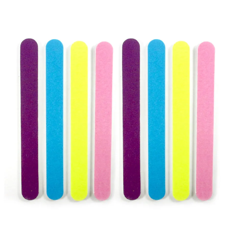8 Pc Double Sided Nail File Emery Board Gel Manicure Pedicure Beauty Spa Files