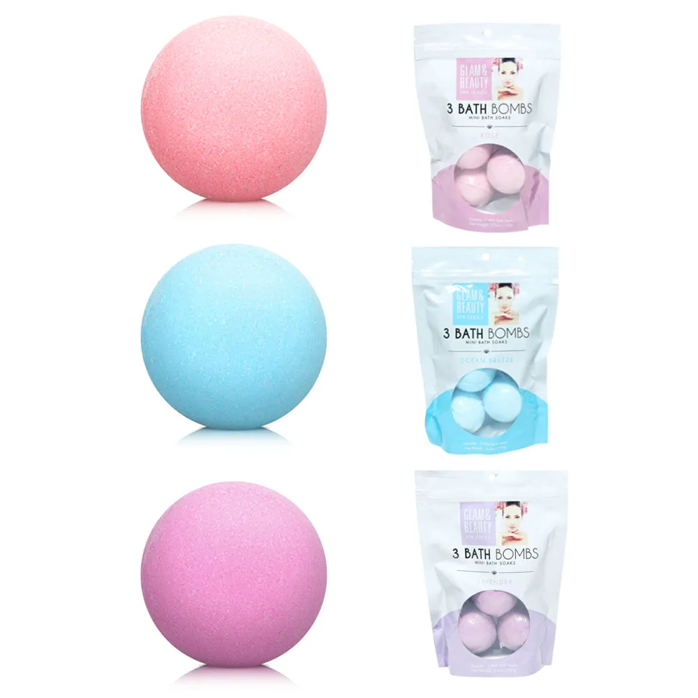 9 Lot Bath Bombs Gift Set Ultra Fizzy Fizzies Skin Moisturizing Bubbles Spa