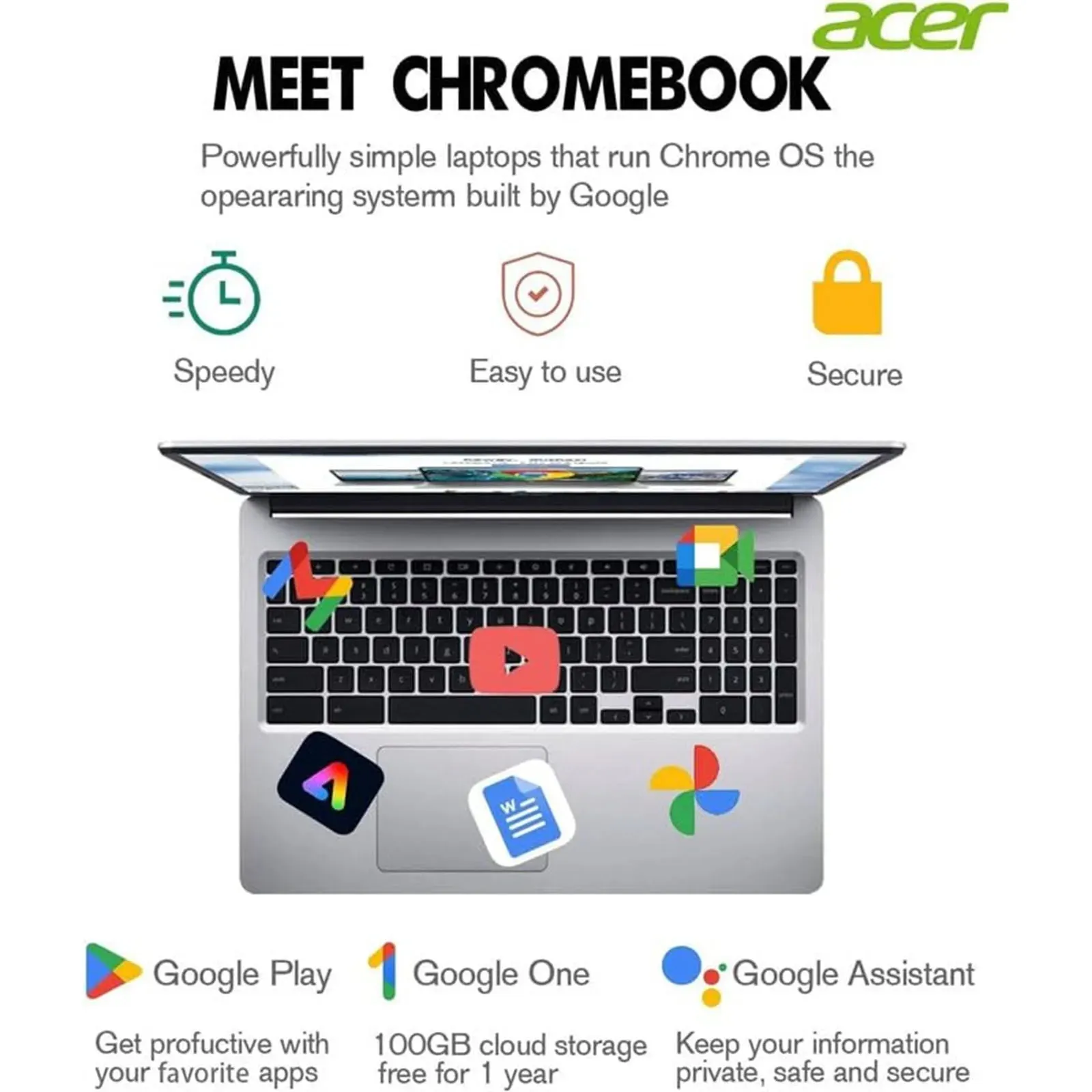 Acer Chromebook 315 Business Laptop for Professionals