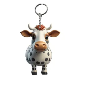 Acrylic Cow Highland Cow Keychains