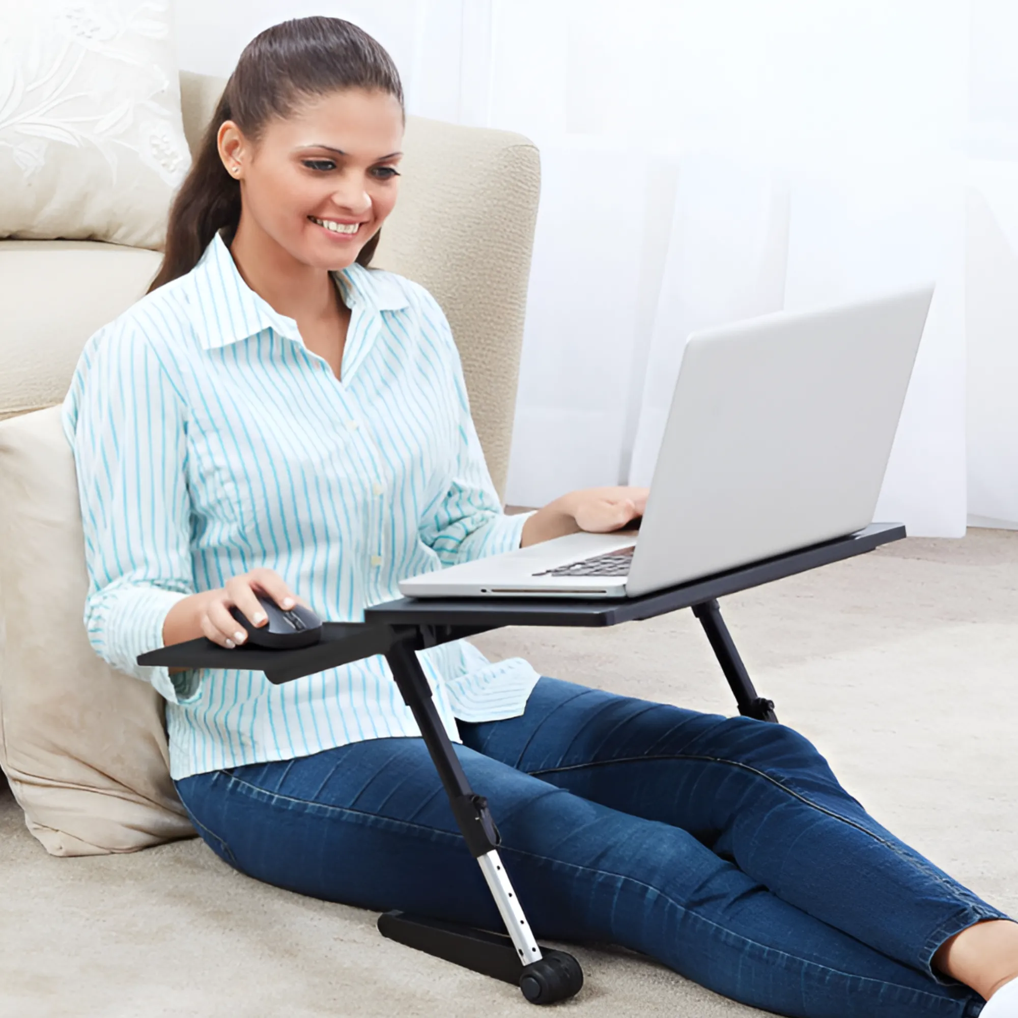 Adjustable Laptop Stand & Computer Desk With Built-In Cooling Fan DK-82