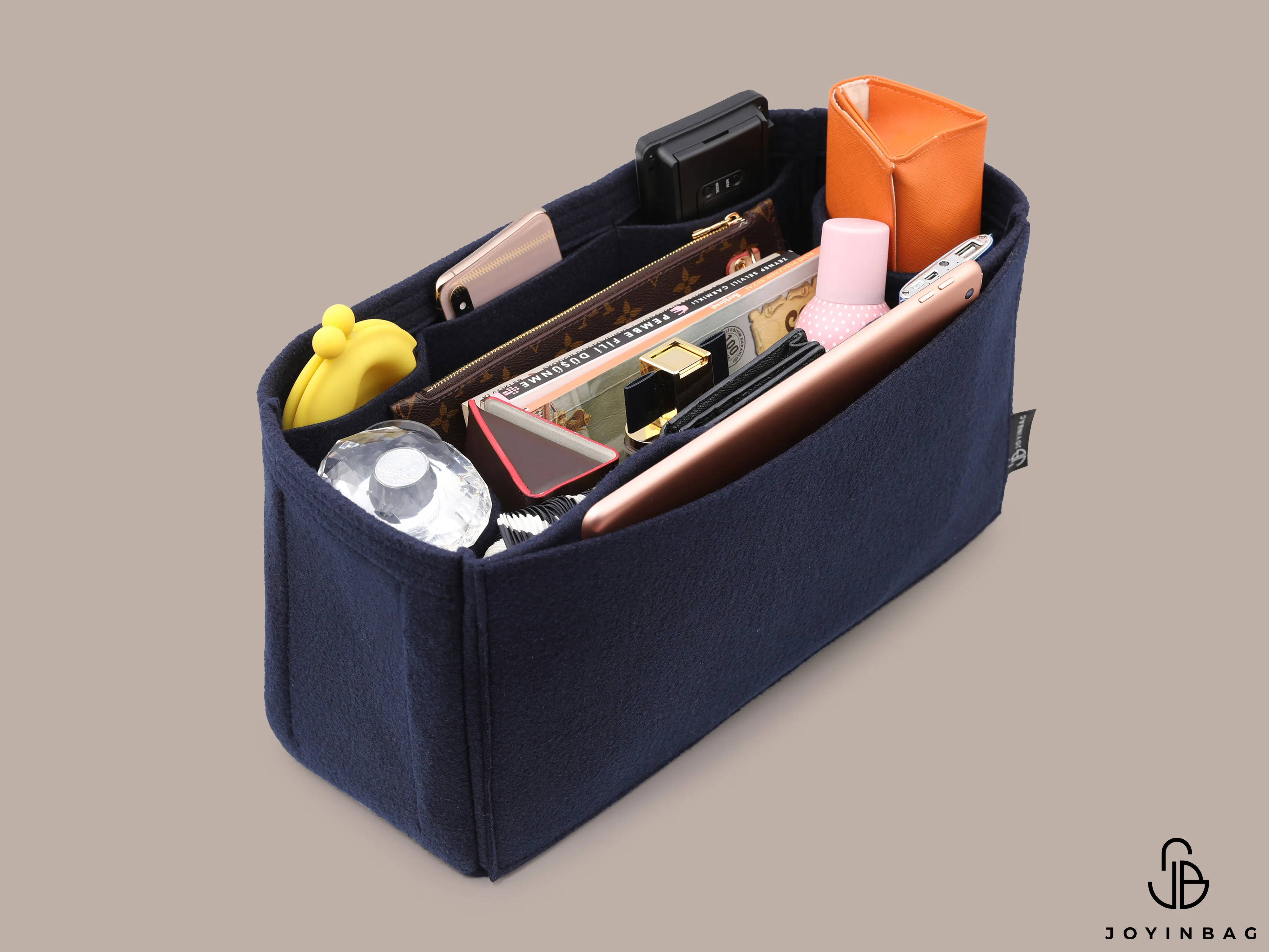 Bag Organizer For Louis Vuitton Keepall Bandoulière 45 Bag with Double Bottle Holders