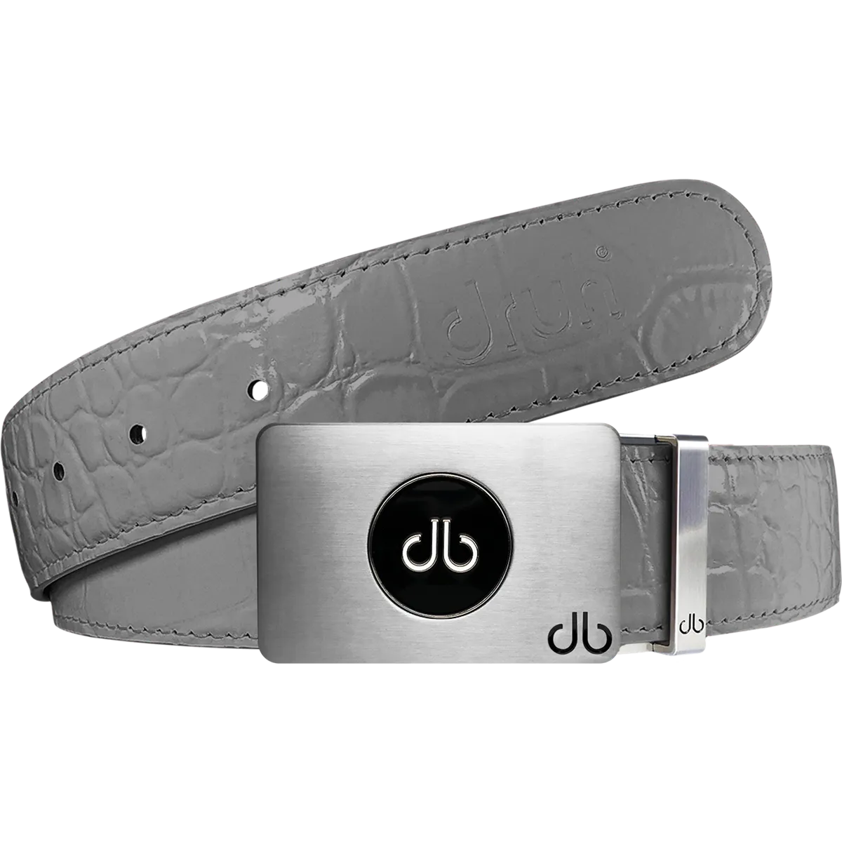 Ballmarker Grey Crocodile Leather Texture Belt