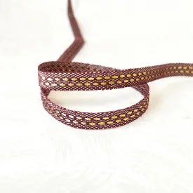 Basket Weave Tape With Metallic Gold Dashes - Multiple Colorways