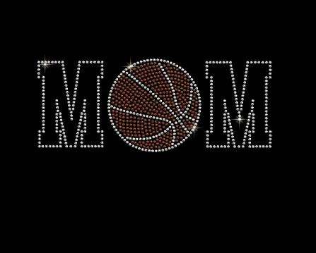 Basketball Mom Hotfix Rhinestone Transfer