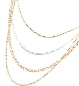 B.b Lila Metallic Melody Rose Gold Layer Necklace