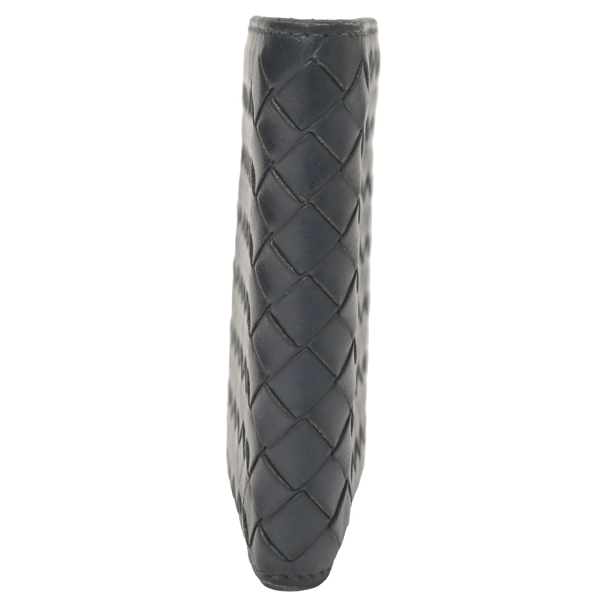 Bottega Veneta Bi-Fold Wallet in Black Intrecciato Leather