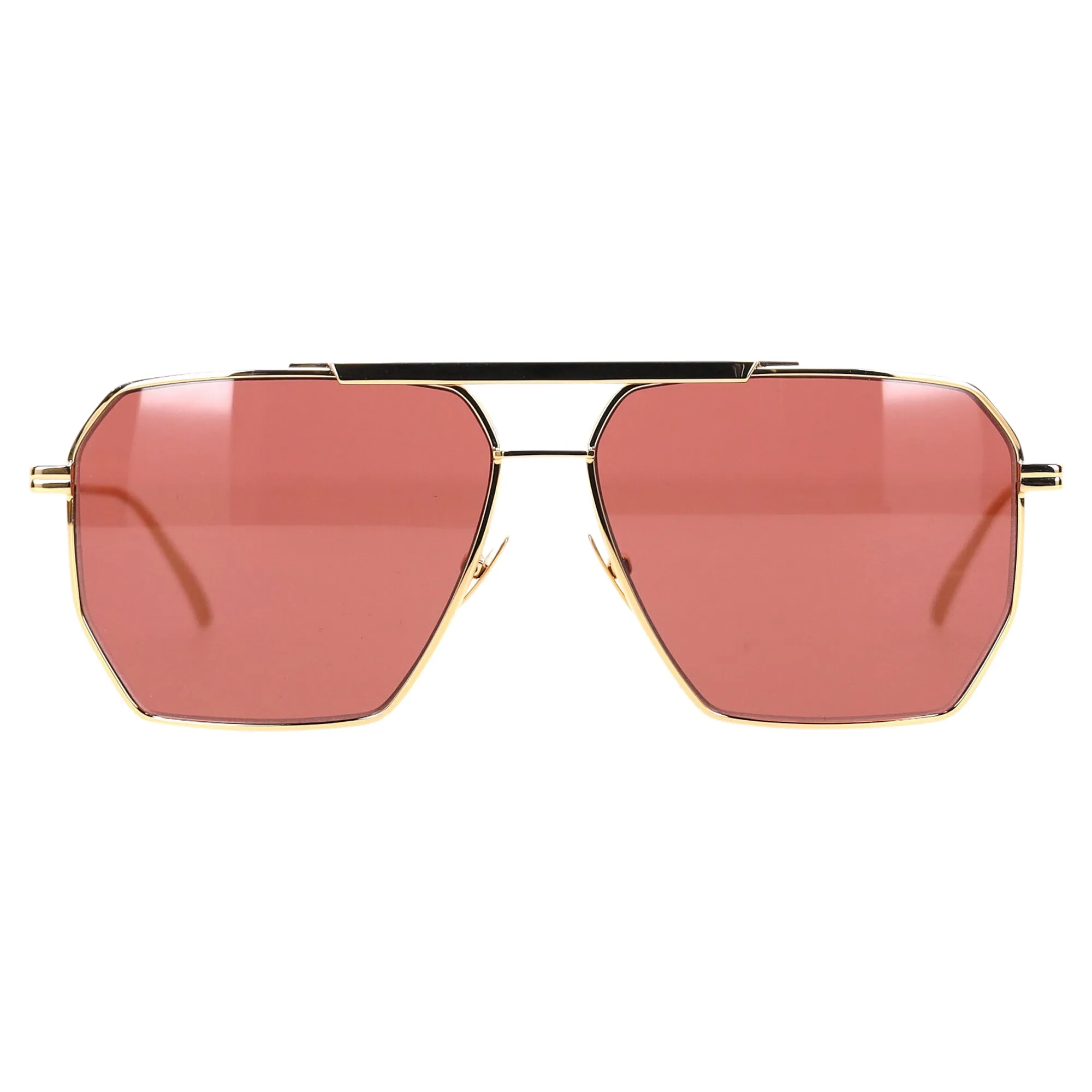Bottega Veneta BV1012S Sunglasses in Gold Metal