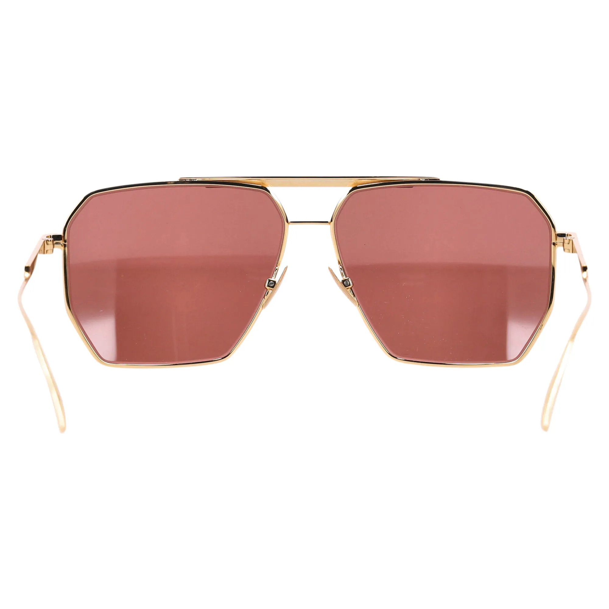 Bottega Veneta BV1012S Sunglasses in Gold Metal