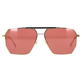 Bottega Veneta BV1012S Sunglasses in Gold Metal