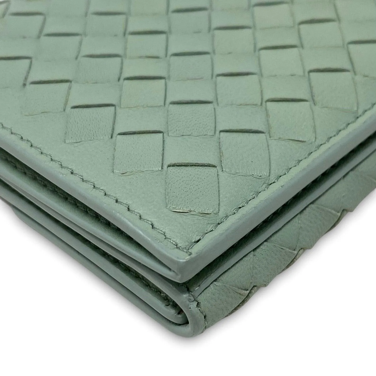 Bottega Veneta Green Nappa Intrecciato Long Wallet