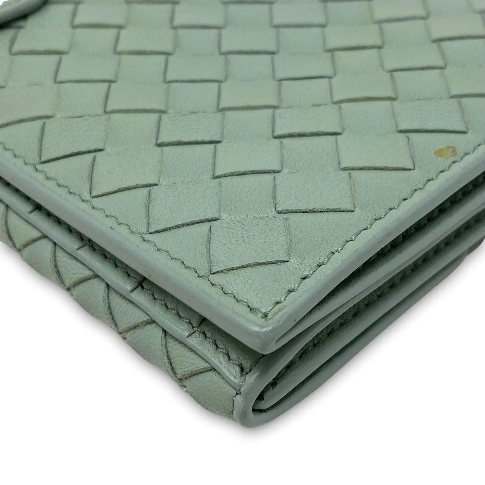 Bottega Veneta Green Nappa Intrecciato Long Wallet