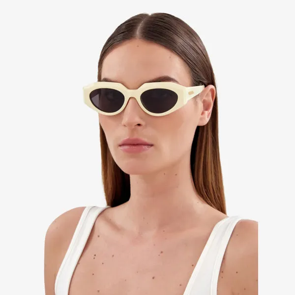 Bottega Veneta Oval Acetate Frame Sunglasses BV1031S Yellow