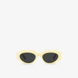 Bottega Veneta Oval Acetate Frame Sunglasses BV1031S Yellow