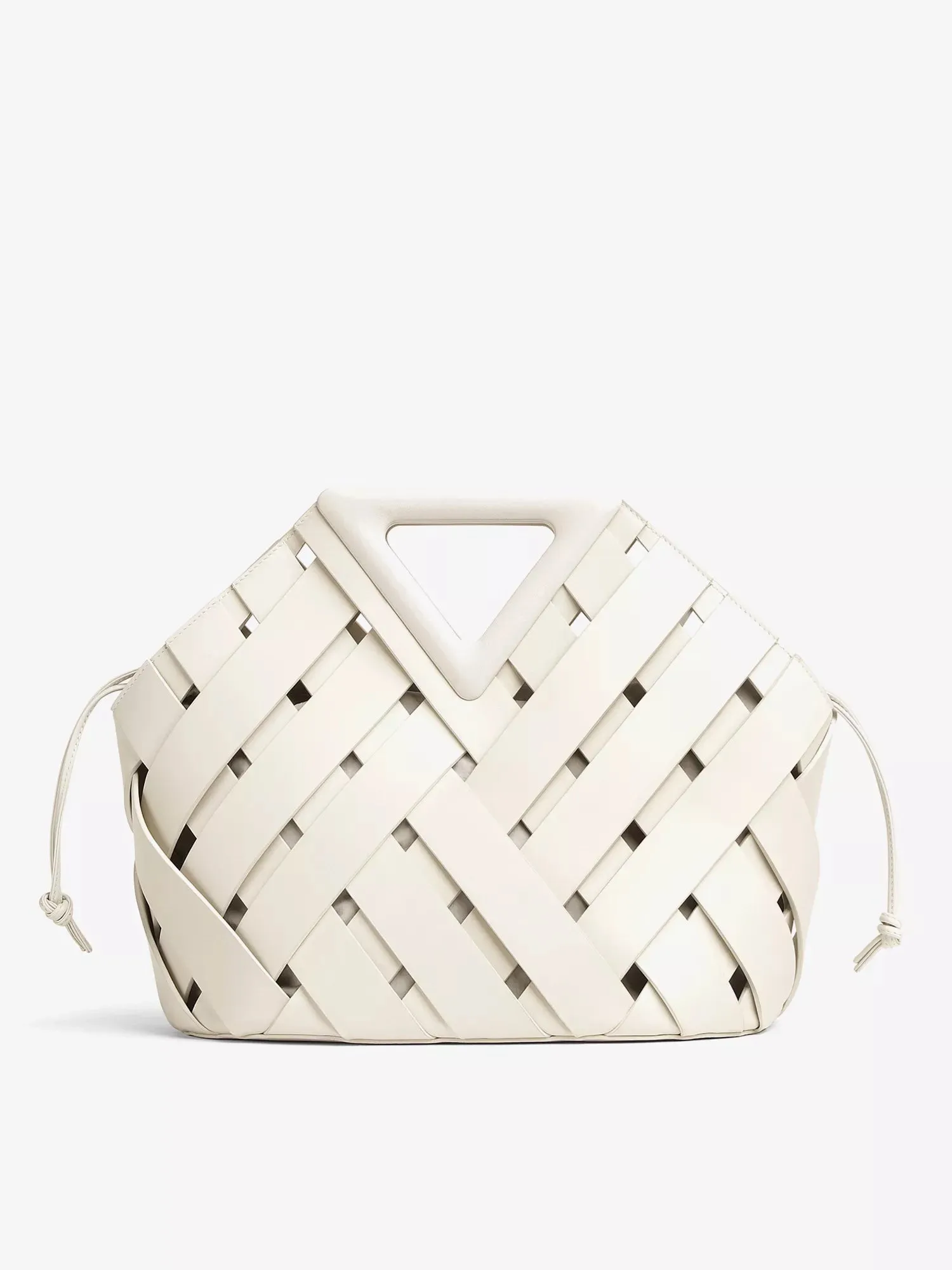 BOTTEGA VENETA POINT DRAWSTRING LEATHER BASKET BAG