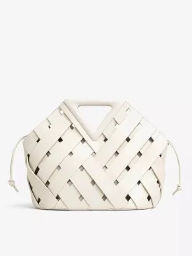 BOTTEGA VENETA POINT DRAWSTRING LEATHER BASKET BAG