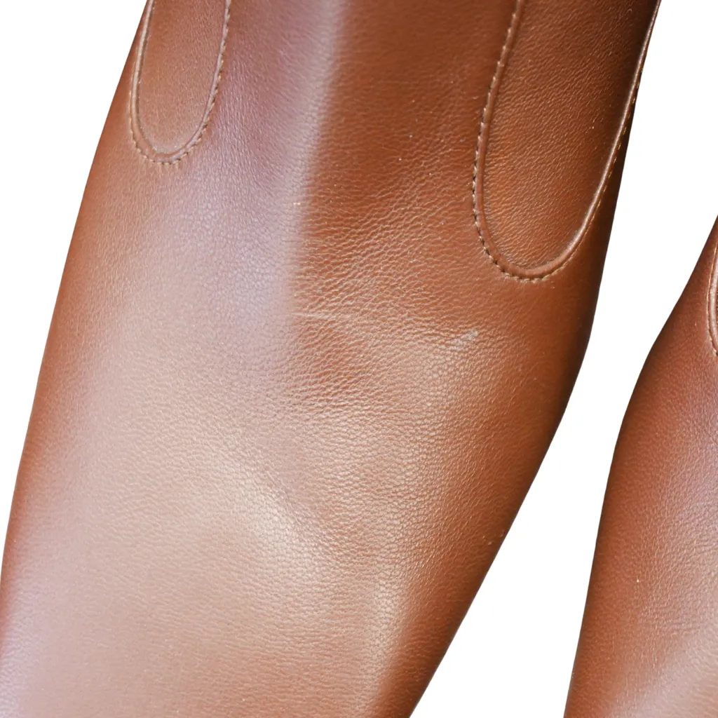 Brown Leather Booties