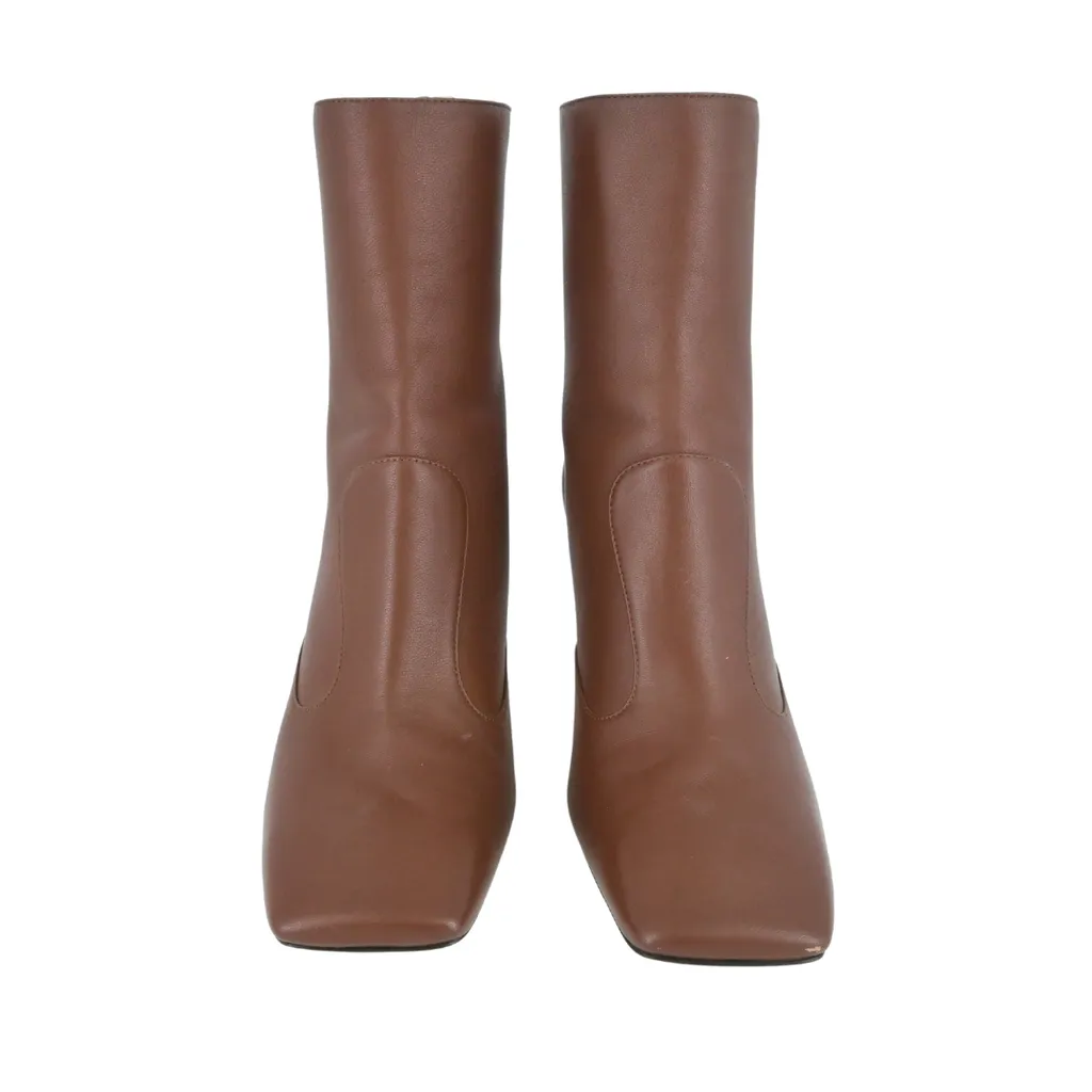 Brown Leather Booties