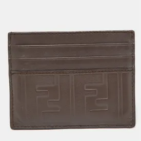 Brown Zucca Leather Card Holder