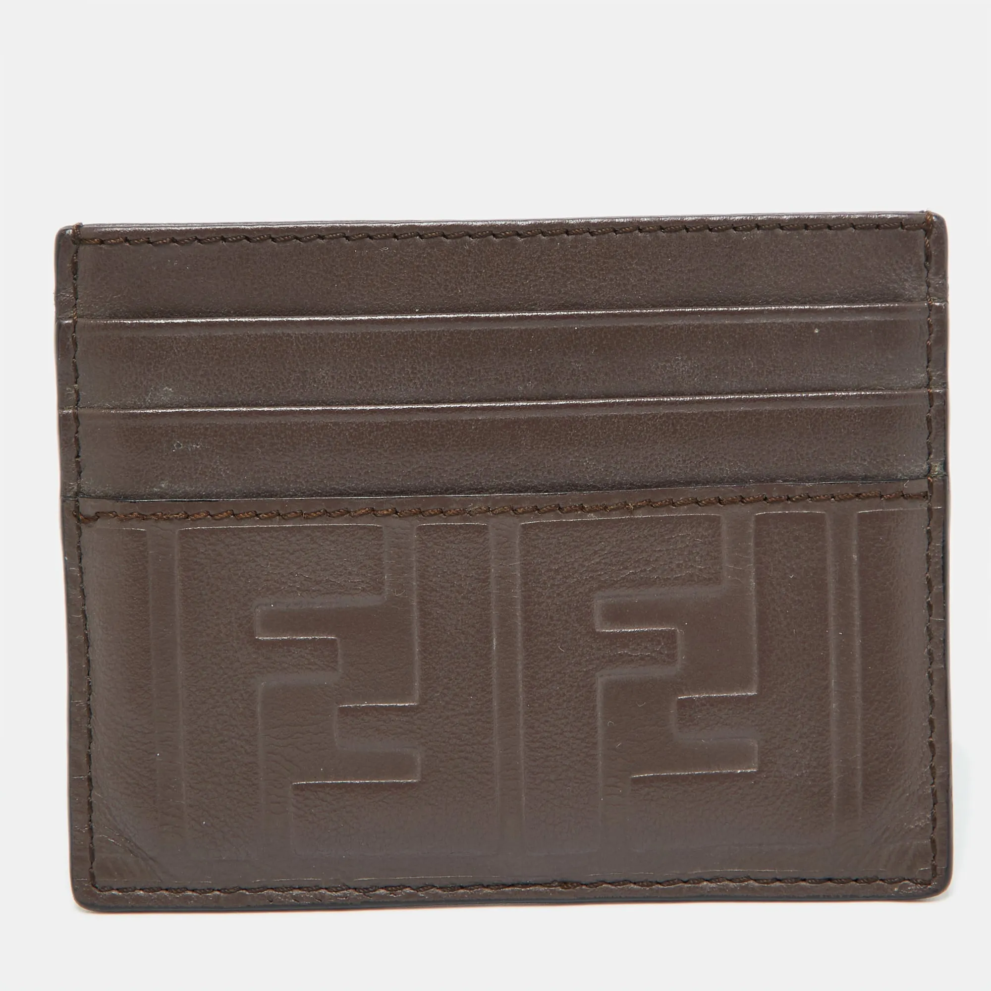Brown Zucca Leather Card Holder