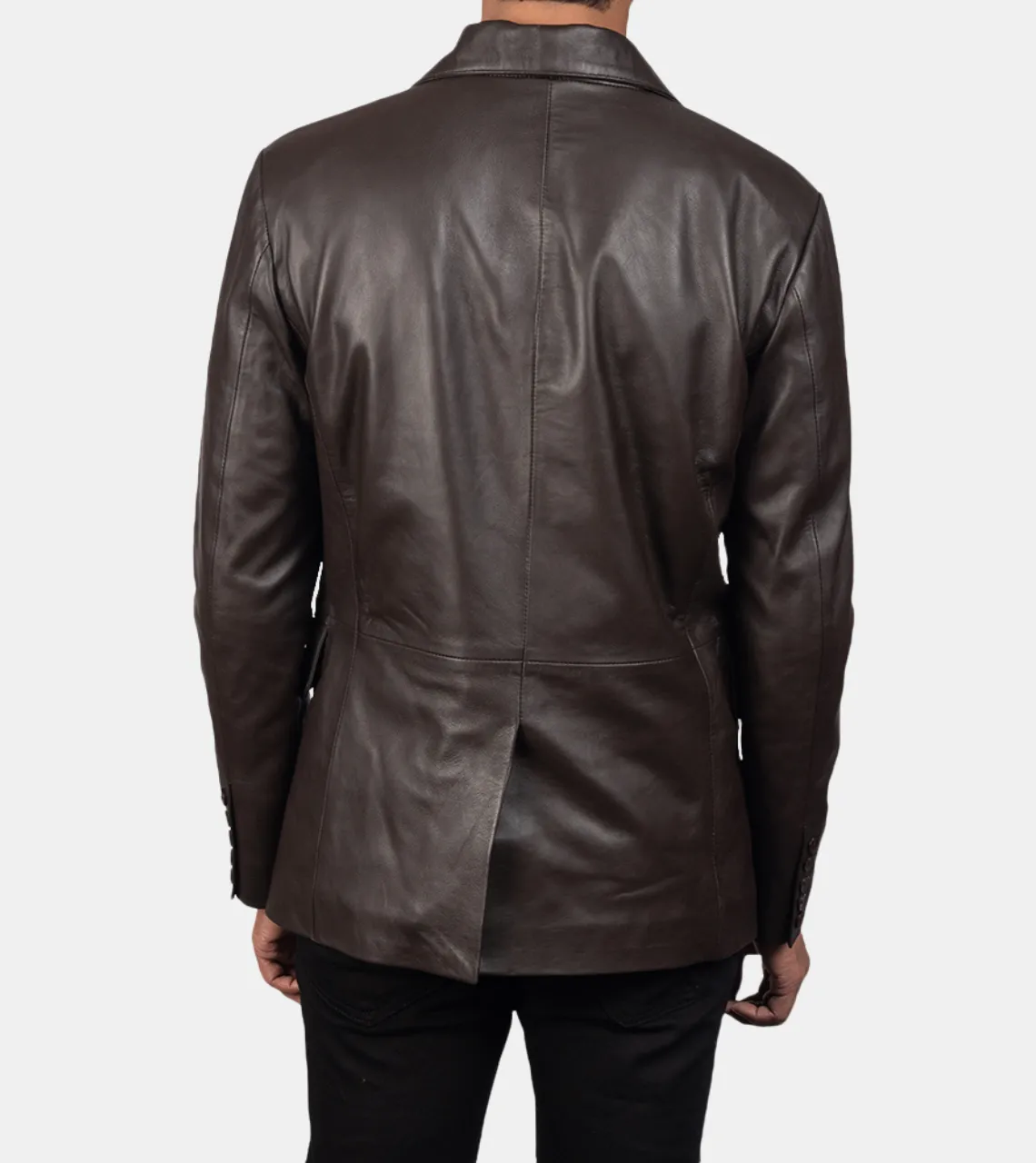 Bruni Brown Men's Leather Blazer