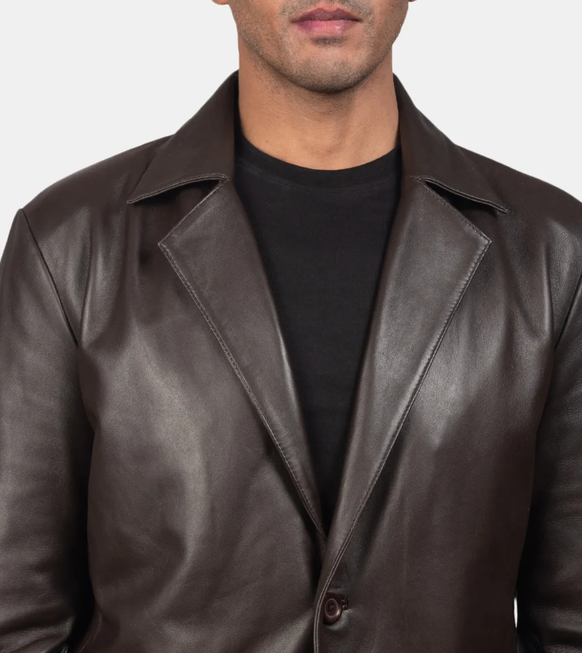 Bruni Brown Men's Leather Blazer