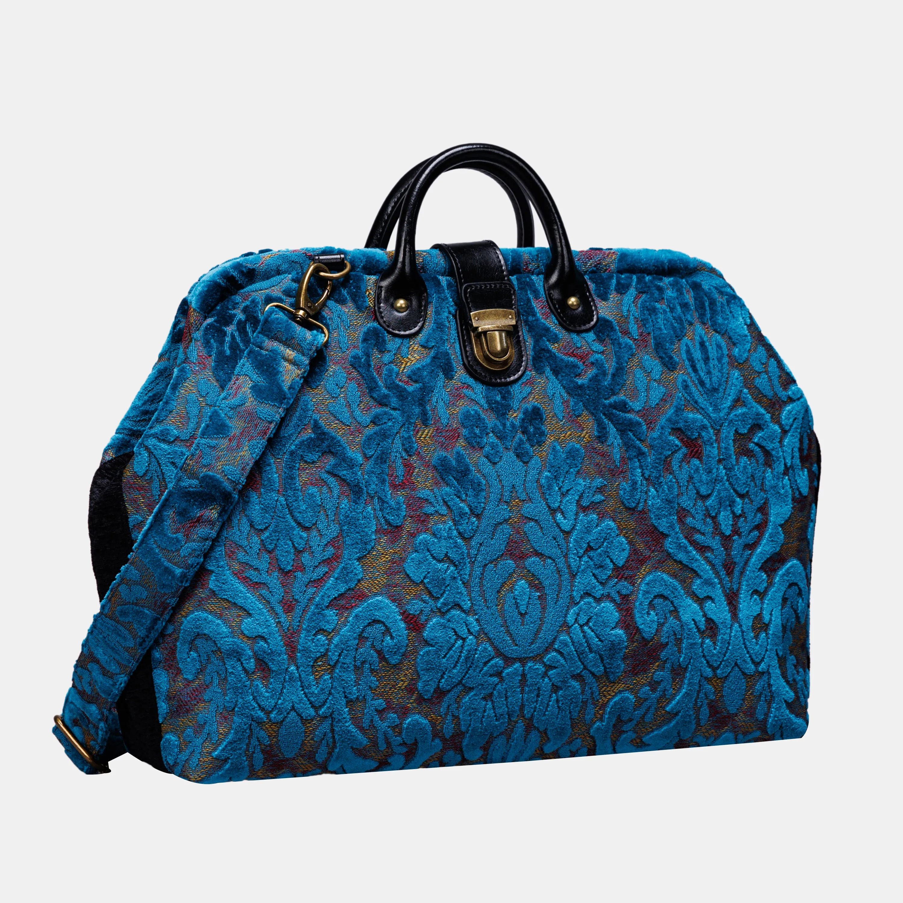 Burnout Velvet Aqua Blue Laptop Work Bag