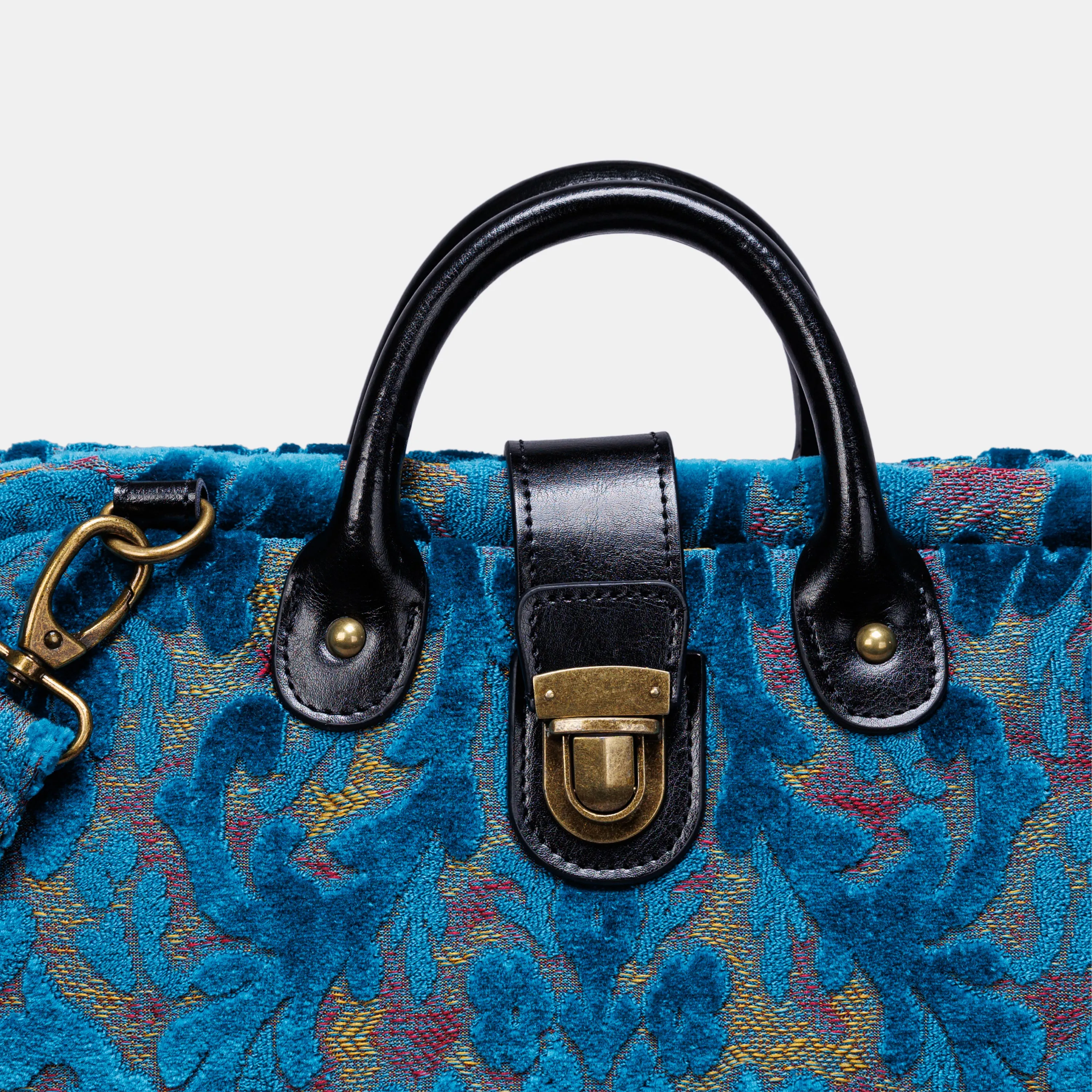Burnout Velvet Aqua Blue Laptop Work Bag