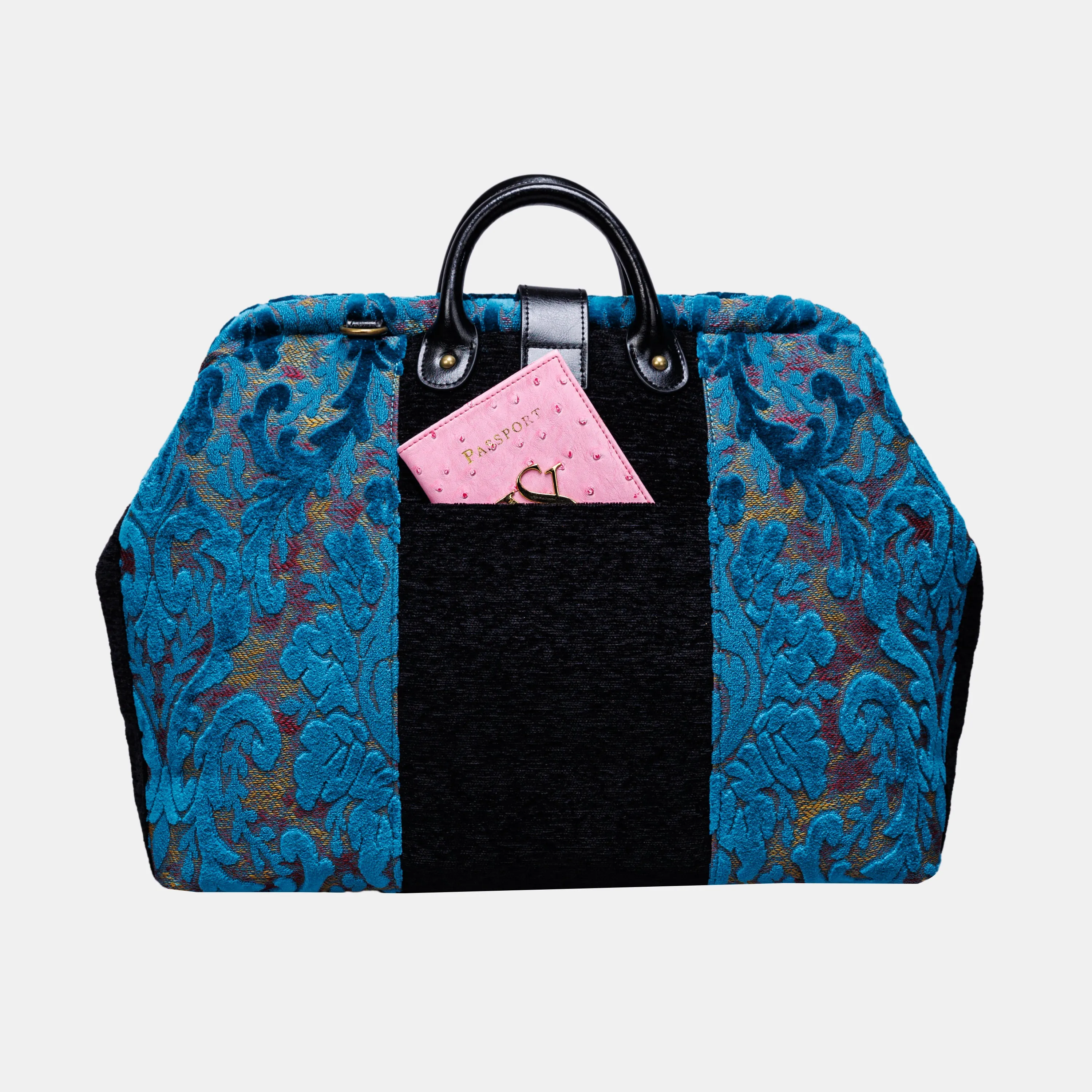 Burnout Velvet Aqua Blue Laptop Work Bag