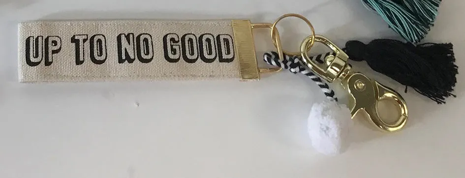 Canvas Strap Tassel Keychains