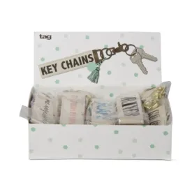 Canvas Strap Tassel Keychains