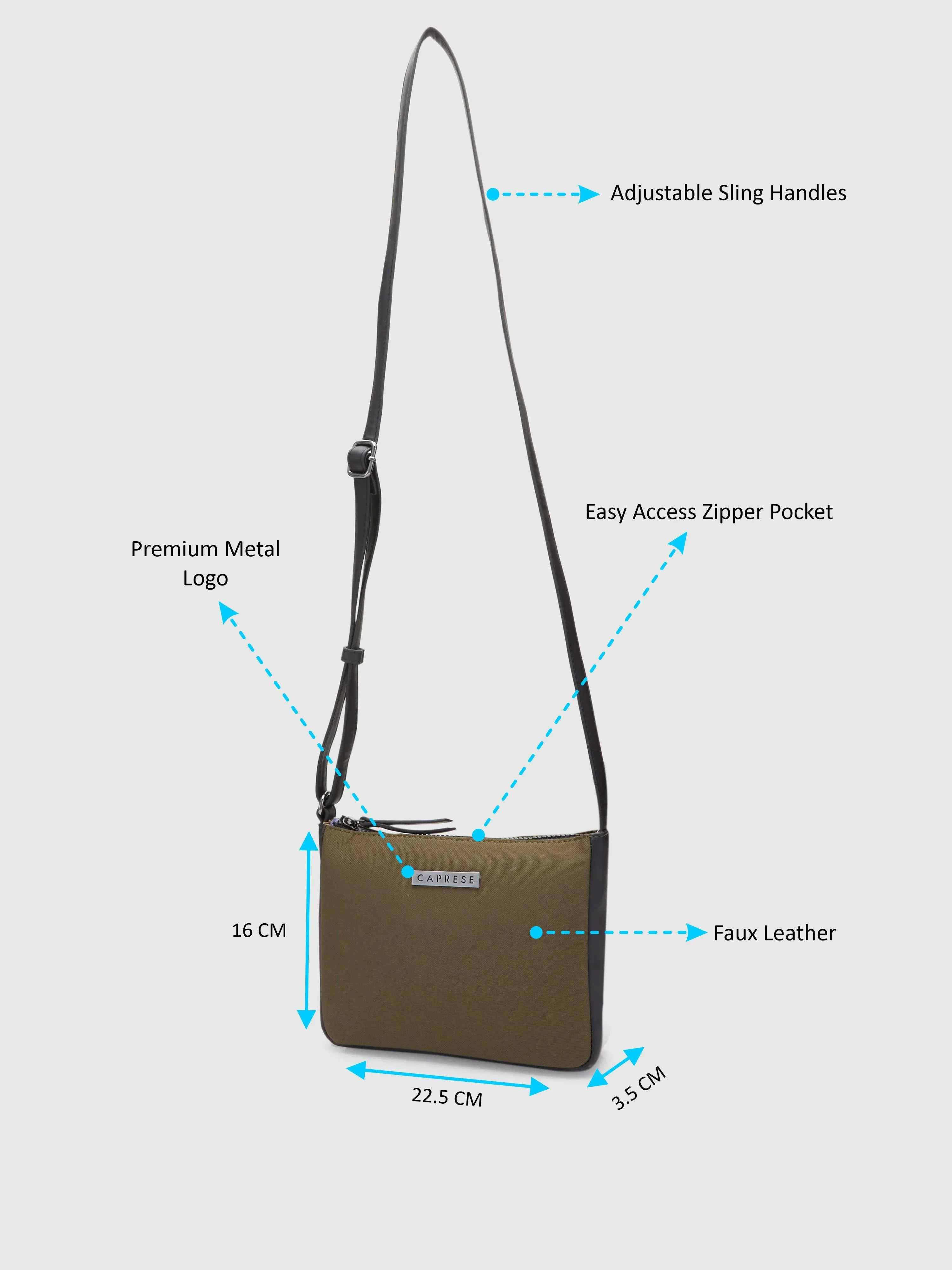 Caprese Rogue Mobile Sling Small Olive