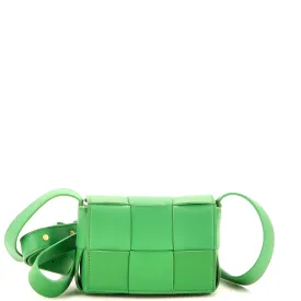 Cassette Crossbody Bag Maxi Intrecciato Leather Candy