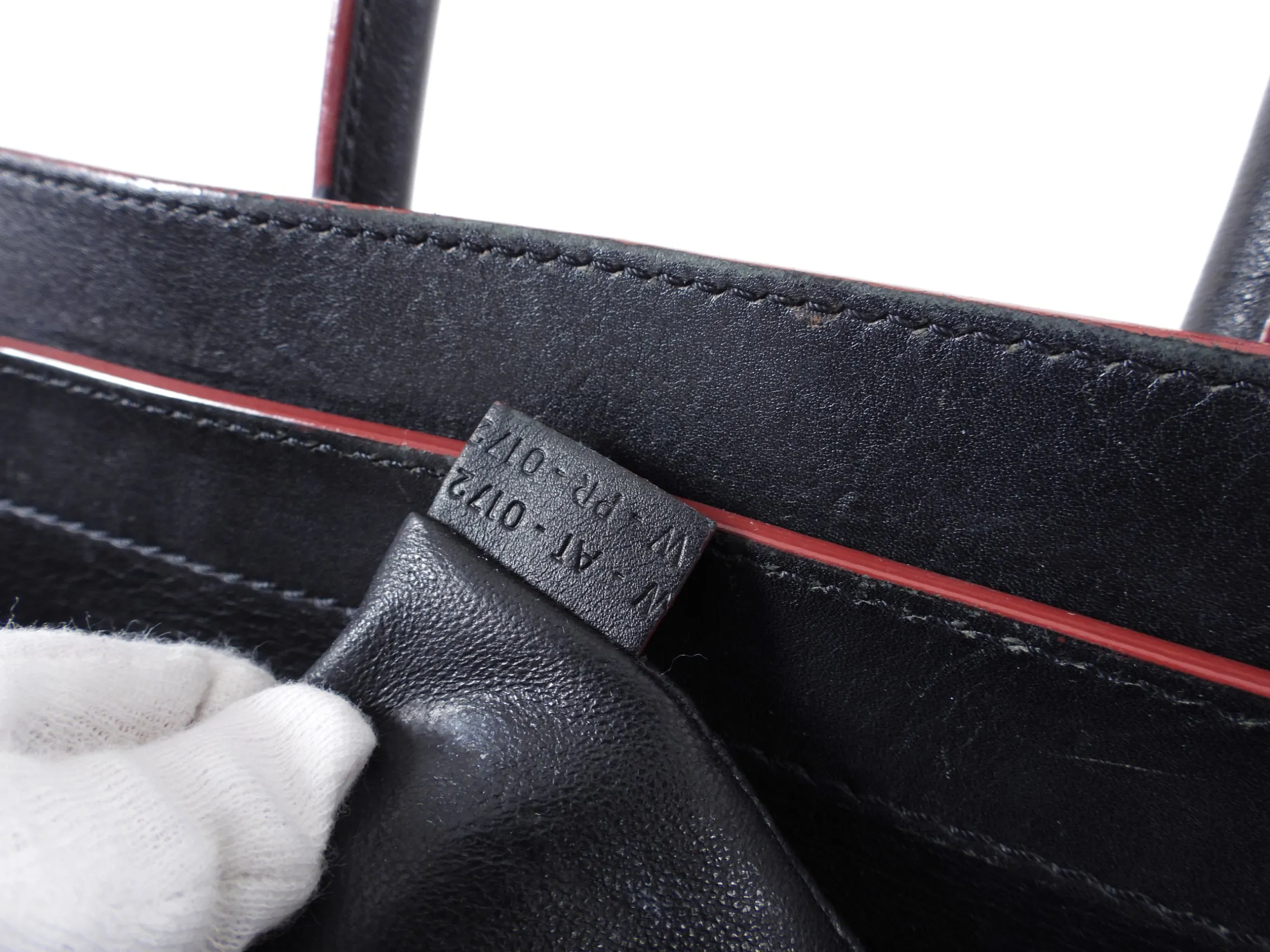 Celine Black Leather Mini Luggage Tote Bag