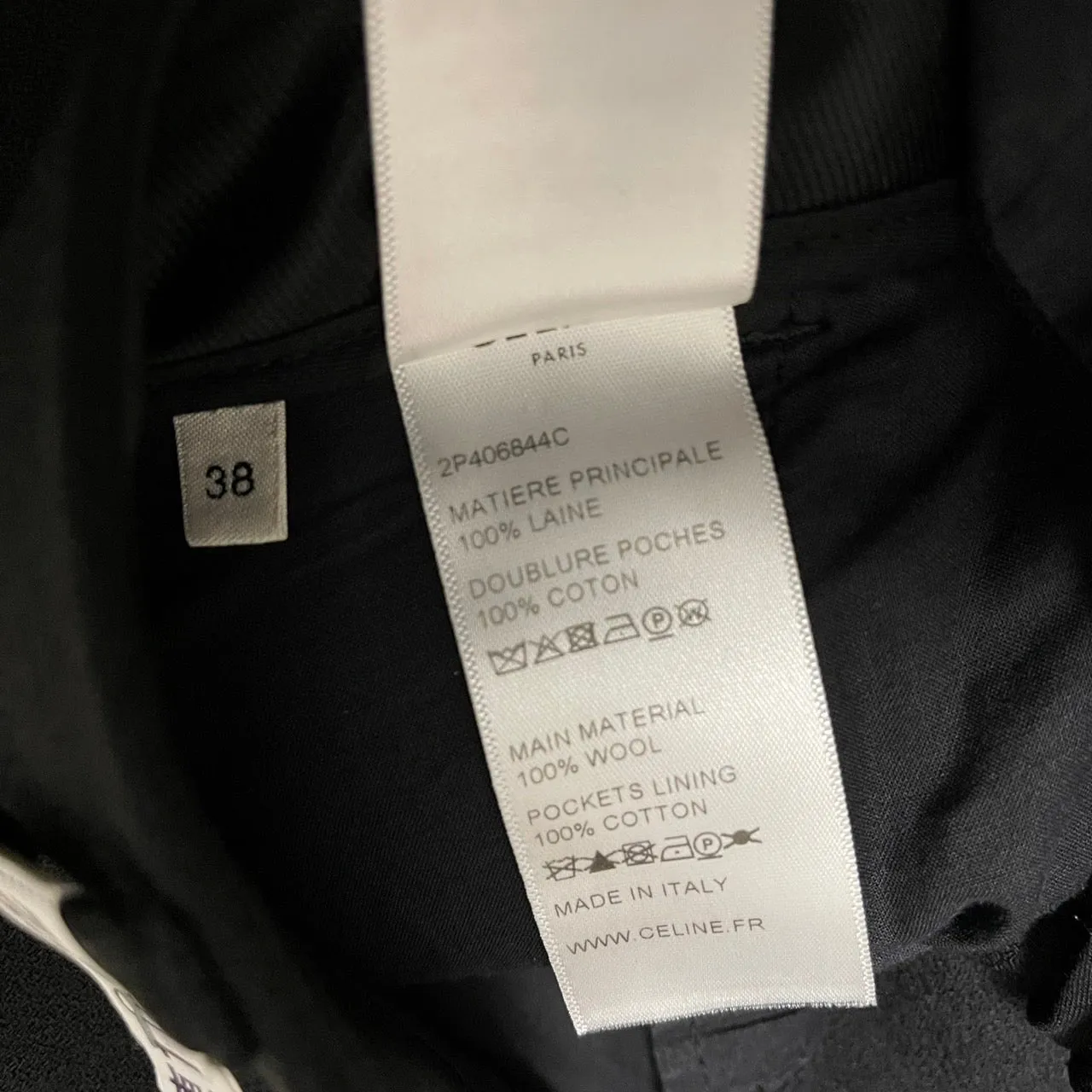 CELINE by Hedi Slimane DYLAN PANTS IN WOOL SAND CREPE