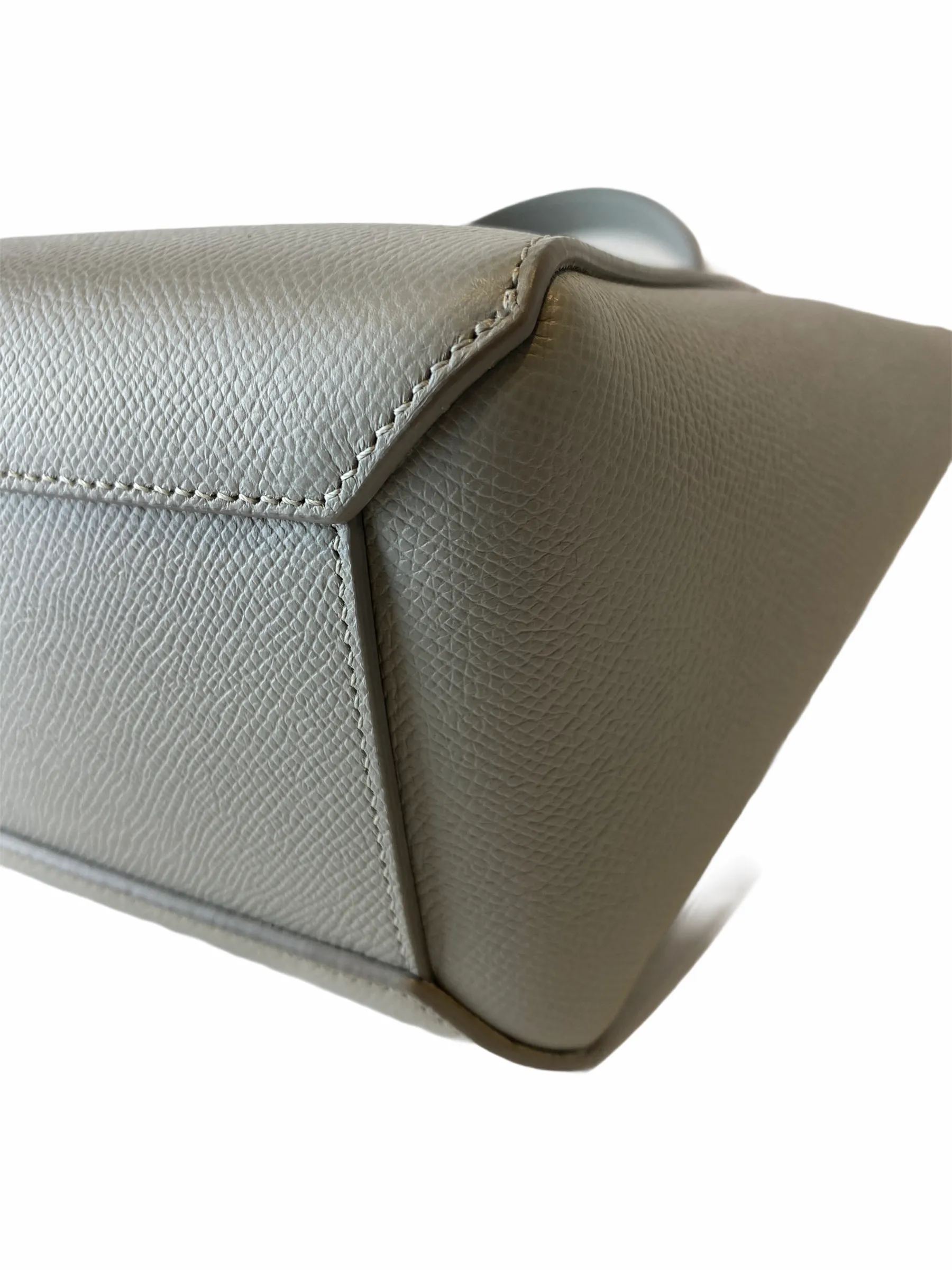 Celine Drum Leather Mineral (Pale Grey / Blue) Nano "Belt Bag" Crossbody- As seen on instagram 10/03/21