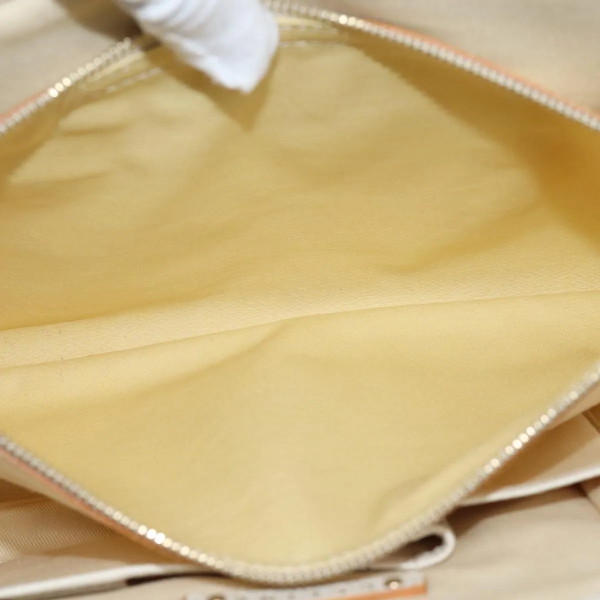 CELINE Hand Bag Canvas Orange Auth 71340
