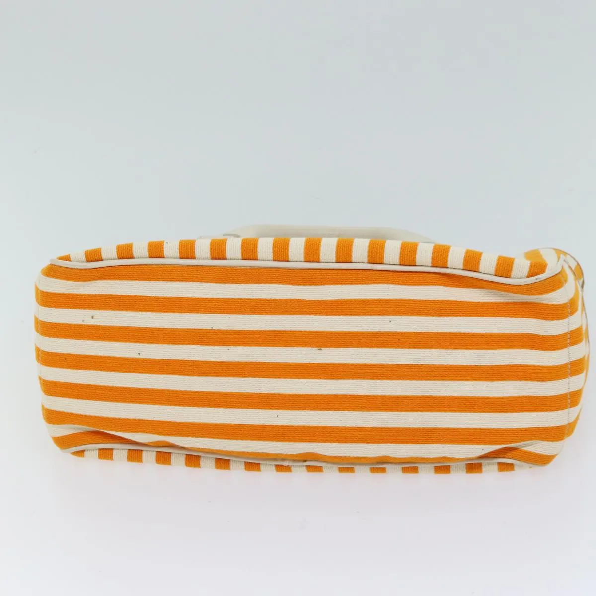 CELINE Hand Bag Canvas Orange Auth 71340