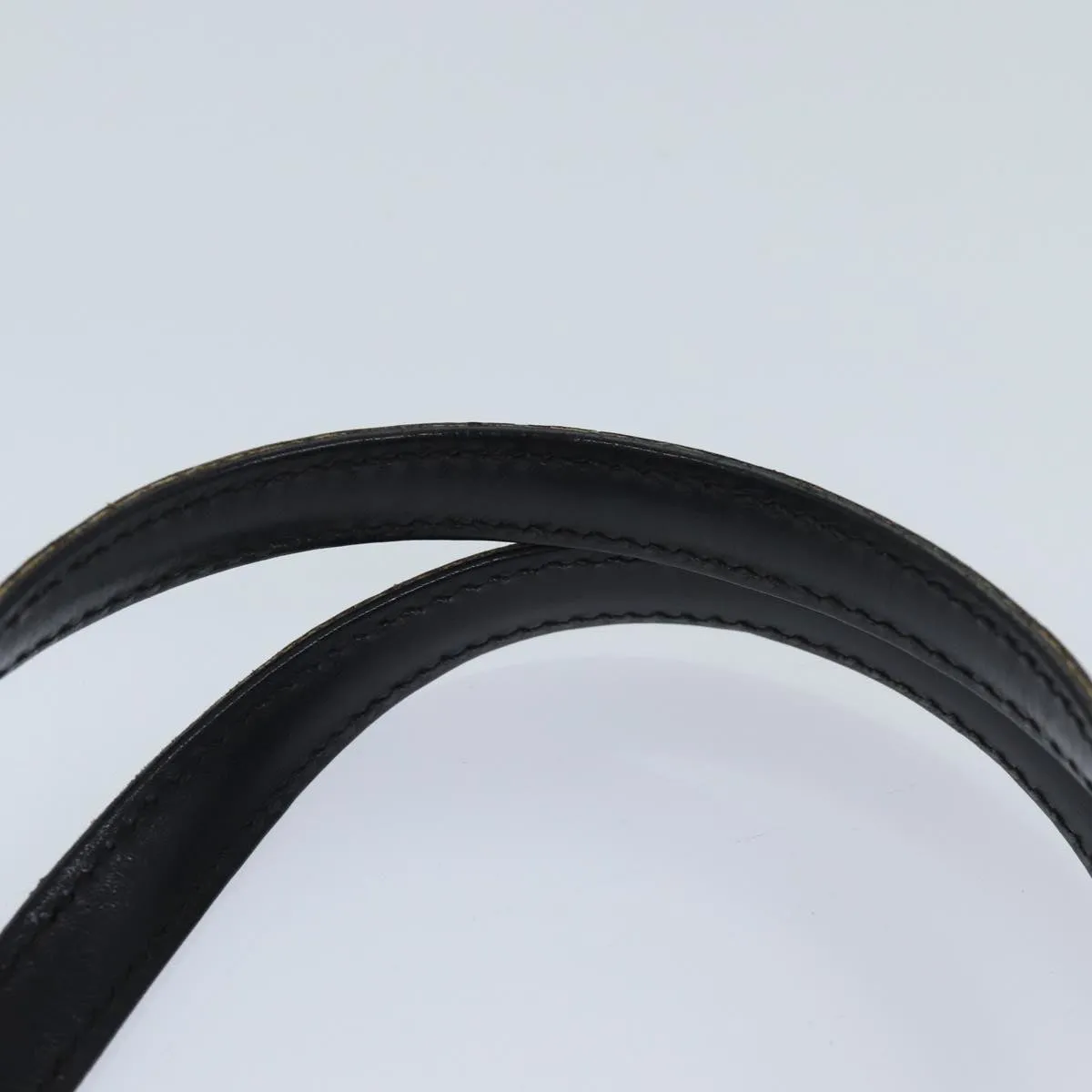 CELINE Macadam Canvas Hand Bag PVC Black Auth ep3818